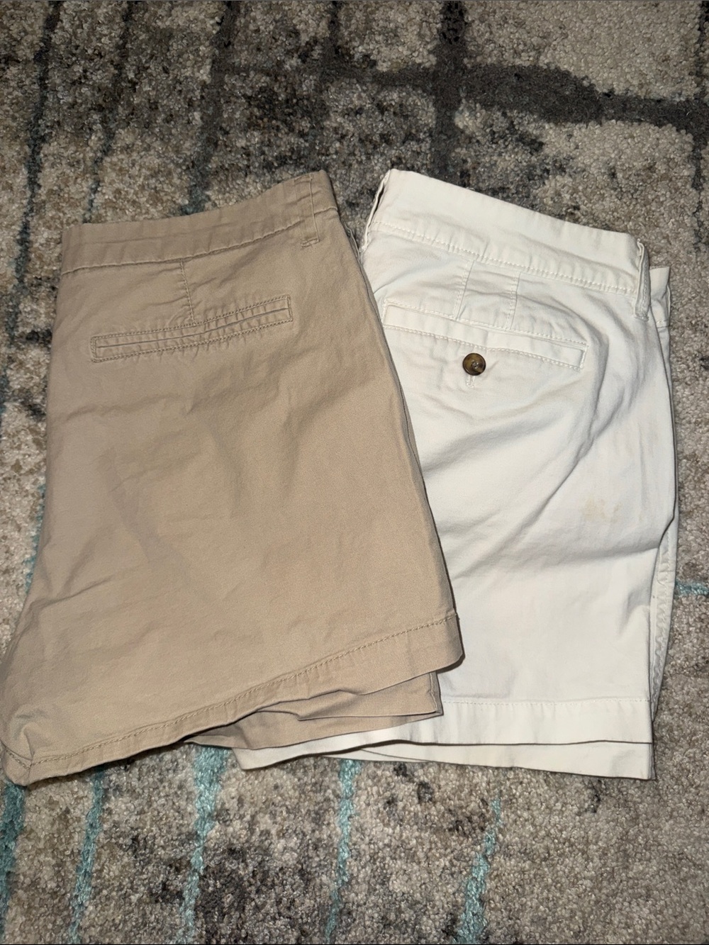 Old Navy Cream and Tan Casual Cotton Shorts Set